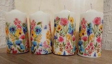  Pillar Candles scented from Eve's Chronicles 12cm Pack of 4(Spring and Summer)