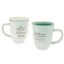 Abbey Gift Inspiring Woman Coaster Mug 57127 14 Ounce