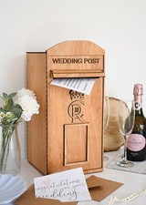 Customisable Wedding Post Box - FREE Customisation - Wood - NOT MDF - Flat Pack