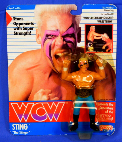 WCW STING ENGLISH NWA CARD GALOOB 1990 RARE!...