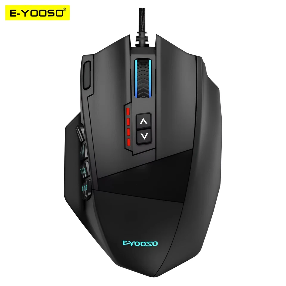E-YOOSO X-39 Gaming RGB LED Mouse *16400 DPI* Side Buttons Laptop Optical Wired - Image 2 of 4