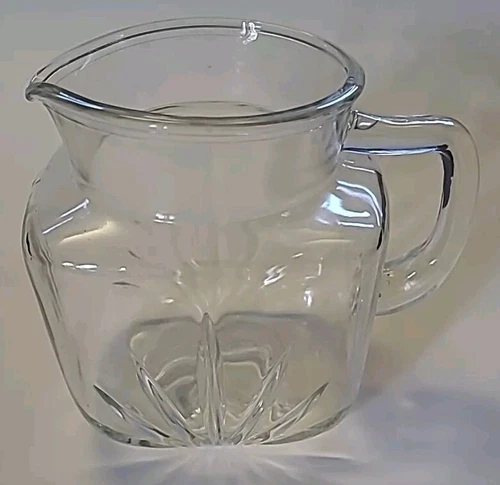 Juice Pitcher VTG MCM 50's 32 oz Square Federal Glass