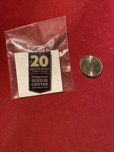 CERRITOS SENIOR CENTER PIN 20 YEARS OF SERVICE