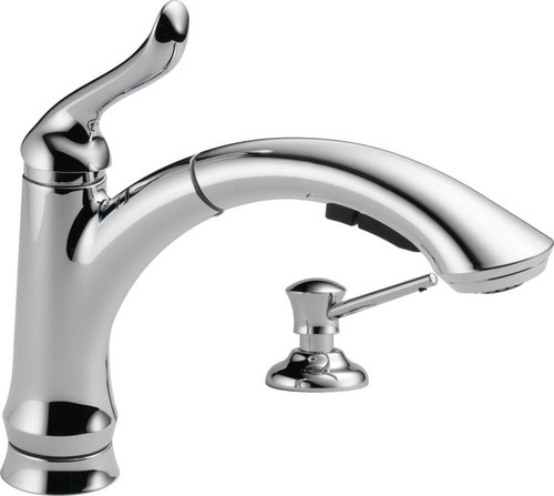 Delta Linden 1-Handle Pullout Kitchen Faucet Chrome-Certified Refurbished