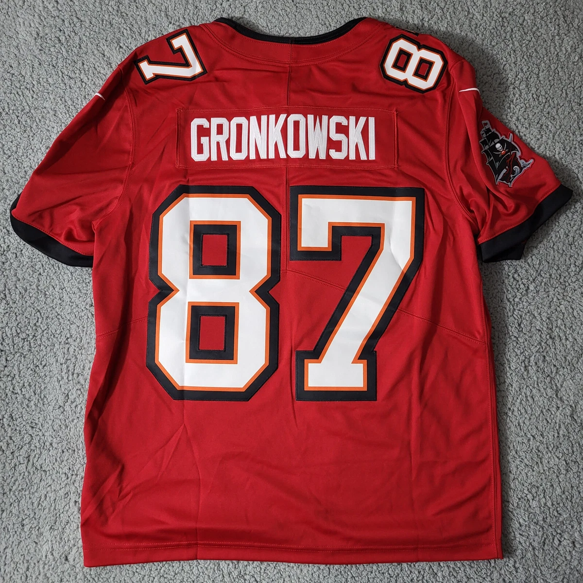 Nike Tampa Bay Buccaneers No87 Rob Gronkowski Red Team Color Men's Super Bowl LV Bound Stitched NFL Vapor Untouchable Elite Jersey