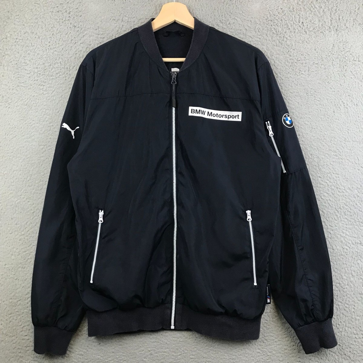 Puma BMW Motors Motorsport Wind Resistant Zip Moto Jacket M