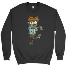 Walking Zombie Sweatshirt Eat Brains Halloween Spooky Funny Undead Crewneck