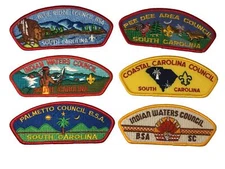 Lot of South Carolina Councils 1/2 Dozen BSA CSPs Mint CSP (BHP2097)