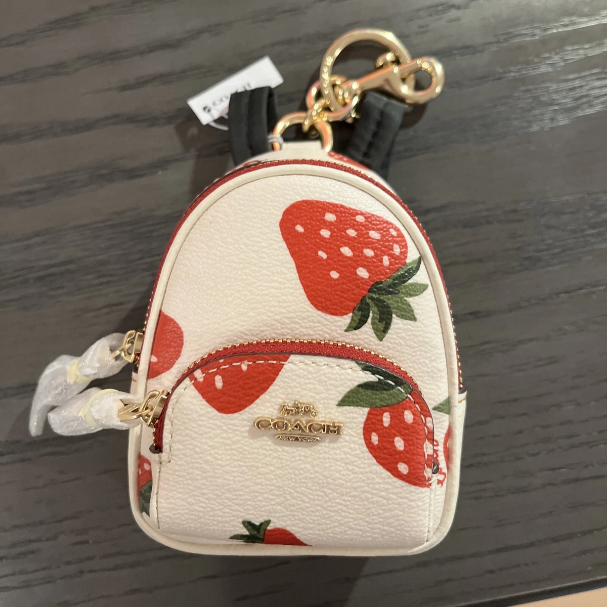 Coach Outlet Strawberry Bag Charm