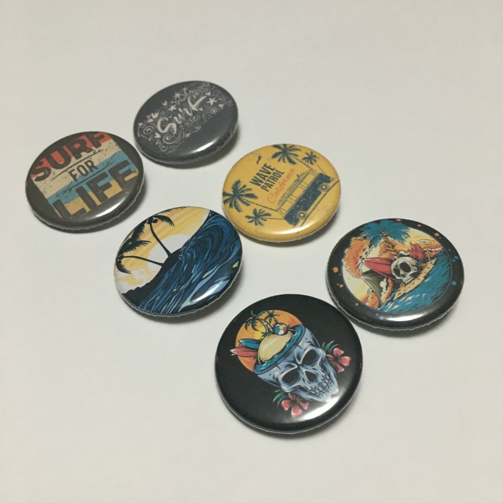 Surfing Backpack Buttons. 1.25