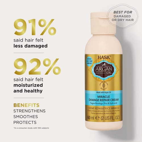 HASK Argan Oil Miracle Damage Repair Cream, 2 fl oz. - 第 6/9 張圖片