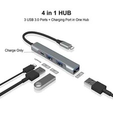 Lightning to USB Hub Apple MFi Certified 4-in-1 OTG Hub With 3 USB 3.0 Ports