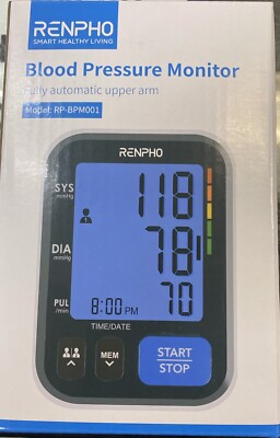 Accurate Digital Blood Pressure Machine Upper Arm Cuff Large Backlit LCD NEW