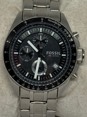 Fossil CH2600 Decker Chronograph Men's Silver Stainless Steel Analog Watch Ee142 691464496395 | eBay