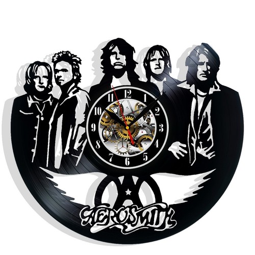 Aerosmith Vinyl Wall Clock - Retro Decor - Unique Home Accent - Perfect ...