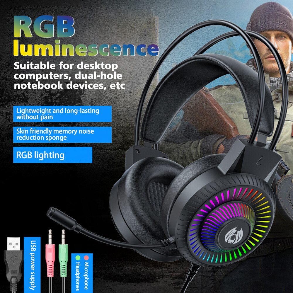 Gaming Headset with Mic Video Game Stereo Headphone For PS4/Xbox One/PC/Computer-image