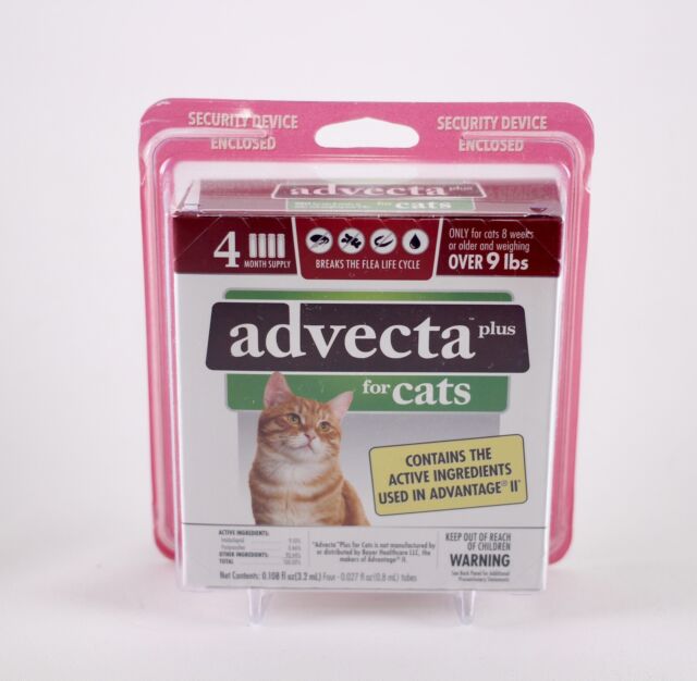 Advecta II Flea Treatment for Cats Over 9 lbs 4 Month 960051060003 for