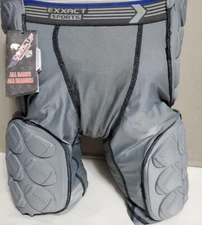 EXXACT Sports Touchdown 5 Pad Girdle Shorts Gray YL NWT
