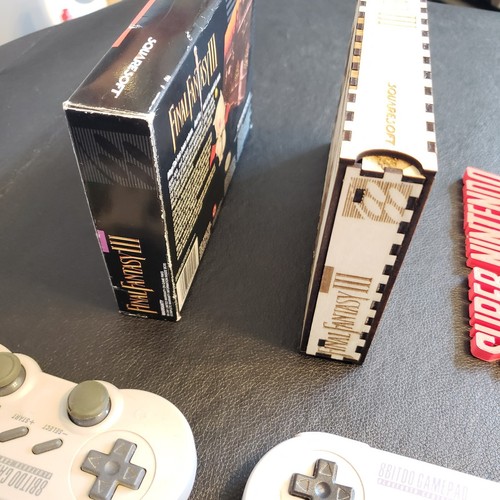 Final Fantasy 3 FF3 FF6 Video Game Box SNES Japan Art Handmade Wood - Picture 14 of 23