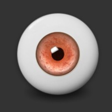 Dollmore acrylic eyes 12mm - Contemporary Style Half-Round Acrylic Eyes VS-04