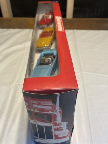 KENWORTH W900 Car Hauler WITH 2 THUNDERBIRD 1956,1966 Mustang 1964 1:43 Escala - Picture 5 of 19