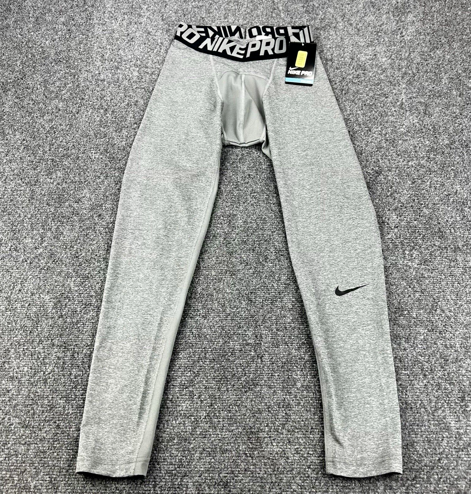 Nike Pro Combat Mens M Training Cropped Leggings in Medium Gray Stretch Fit