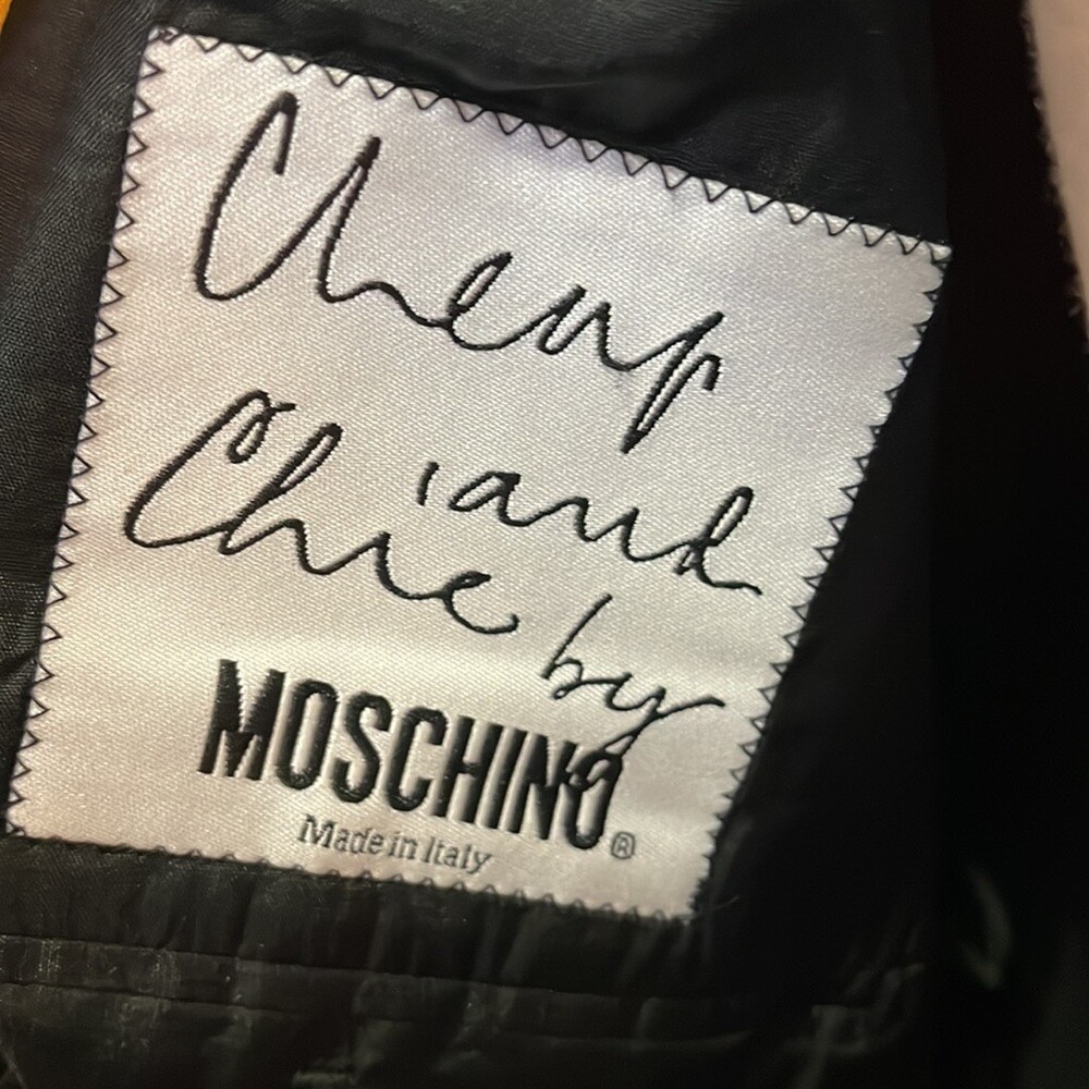 Moschino Cheap and Chic Men's Orange Blue Harlequin Blazer
