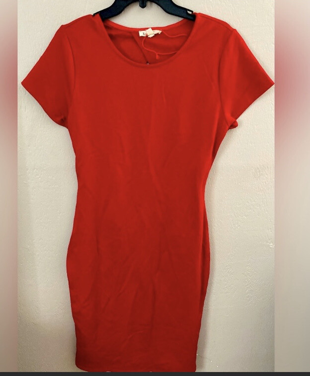 rolla coster red dress ROLLA COSTER RED bodycon STRETCH DRESS SIZE: LARGE