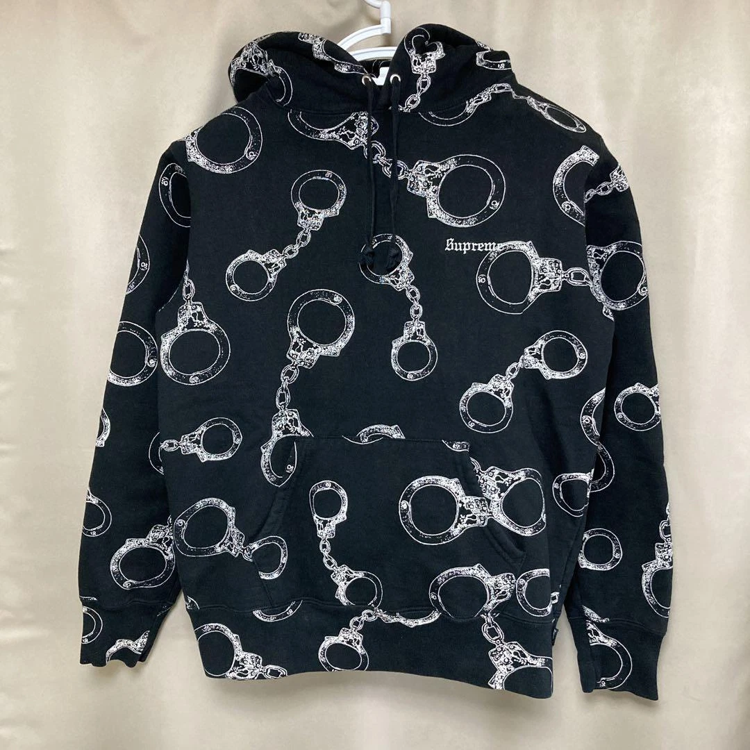 Sweat à capuche Supreme Handcuffs 17FW pull noir boîte logo rare
