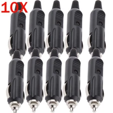 10PCS 12V Male Car Cigarette Lighter Socket Plug Connector US