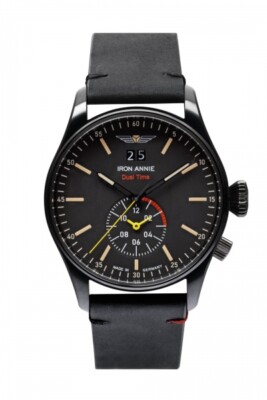 Iron Annie  5144-2 Herren Uhr Armbanduhr Quarz Edelstahl Leder