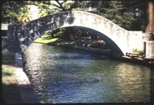 BRIDGE OVER SAN ANTONIO RIVER,SAN ANTONIO,1963.EKTACHROME 35 MM PHOTO SLIDE*E9