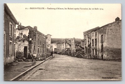 Badonviller-Alsace Suburb Ruins After Invasion Aug 1914 Vintage Postcard 0521