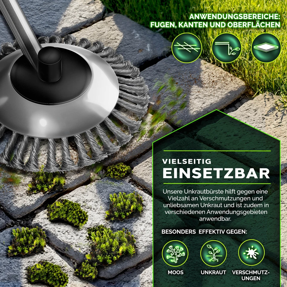 tillvex® Unkrautbürste Profi Wildkrautbürste Motorsense Freischneider 25.4x200mm - Bild 2 von 4