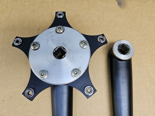 Guarnitura tripla bici da strada vintage Syncros Revolution 175 mm 130/74 BCD (senza anelli) - Foto 8 di 9