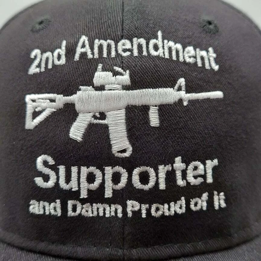 Gorra de apoyo de la 2ª Enmienda gorra negra 2A Freedom Patriot gancho y bucle ajustable Foto 2 de 4