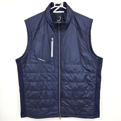 Zero Restriction Z625 Primaloft Golf Vest Men's XL Blue W1008 ''Company Logo''