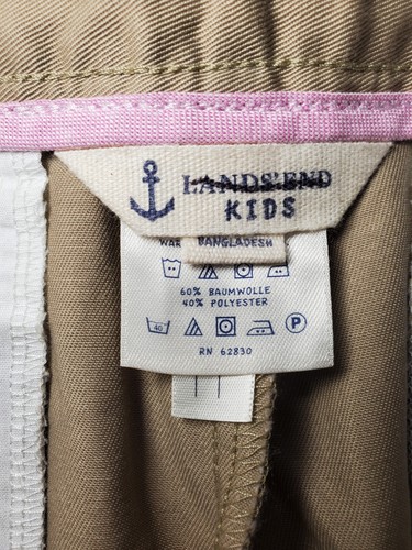 Lands' End Kids Girls Flat Front Khaki Chinos Adjustable Waist Size 16 NWT. - Picture 5 of 7