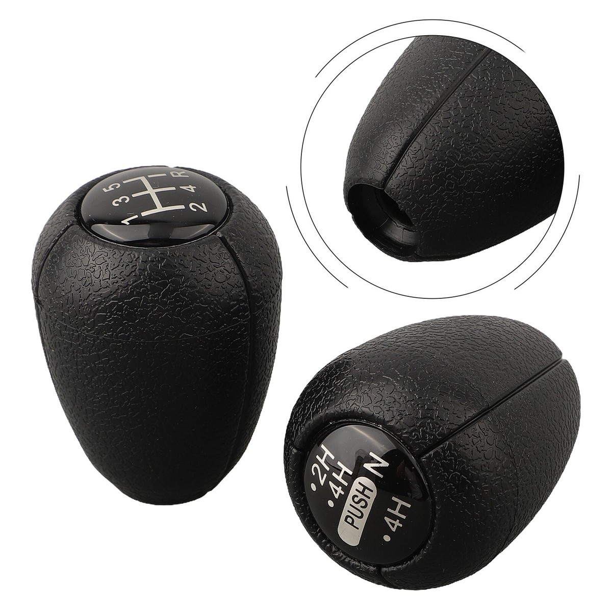 Sleek Black 5 Speed Gear Shift Knob & Gaiter For Nissan For