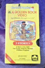 VINTAGE Pound Puppies A Golden Book Video VHS 3 STORIES A BARK IN THE DARK