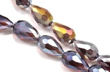 Glass Crystal Faceted Teardrop Briolette Beads for Jewellery Making Craft
