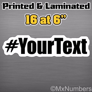 16@6" Hashtag Your Name Twitter Follow Me Custom Hash ... - 300 x 300 jpeg 15kB