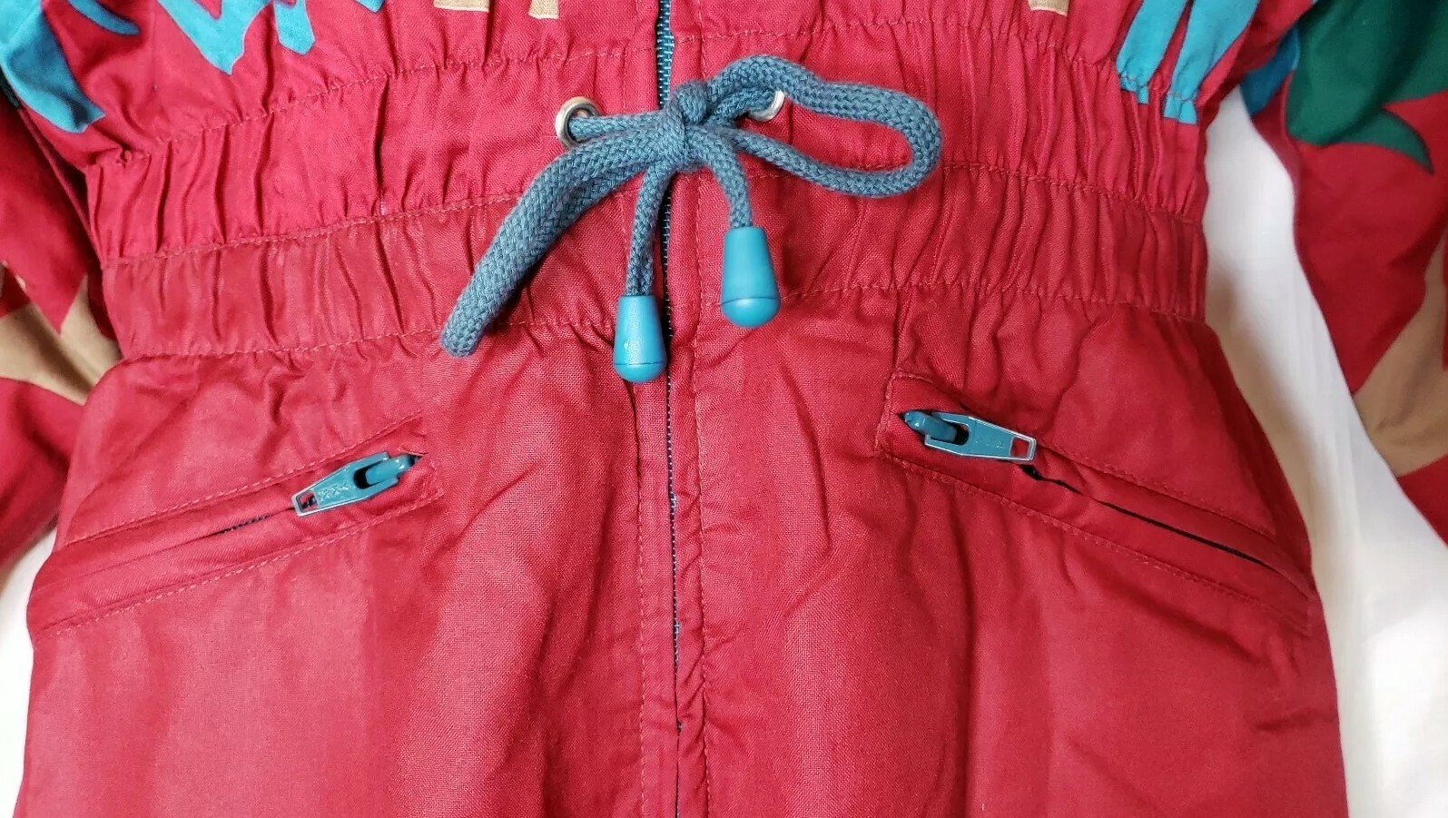 Fila Women's Insulated Jumpsuit Snowsuit Romper Giraffes Elephants Size 8 VTG image 6