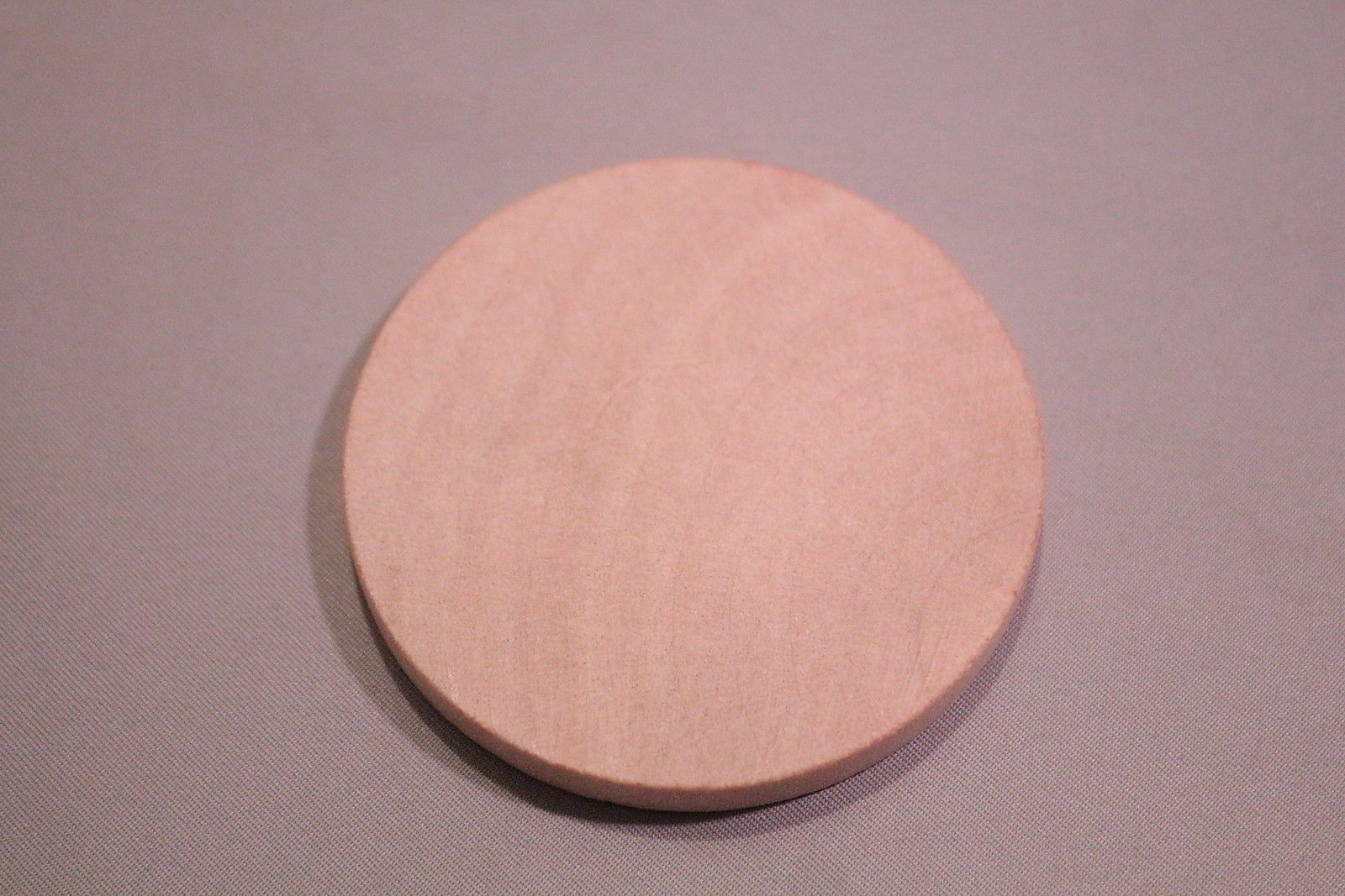 2 pc lot Round New Raw Unfinished Wood Craft 23/8" Solid Circle Made