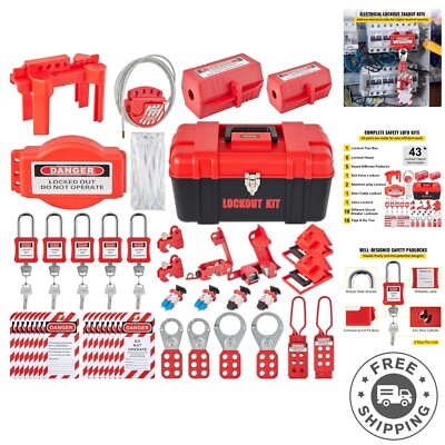 Comprehensive 43-Piece LOTO Kit - Key Lock Padlocks & Colorful Safety Tags