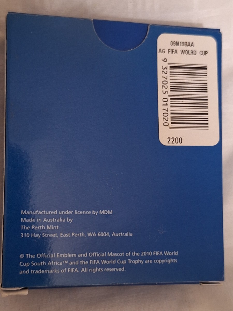 SOUTH AFRICA 2010 FIFA WORLD CUP COMMERATIVE 1 oz silver COA& OGP