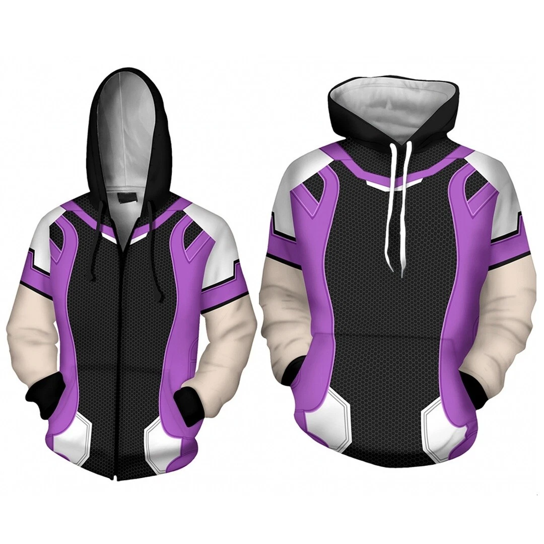 Marvel Avengers She Hulk Cosplay Hoodie 3D Printed Zipper Pullover Jacket Purple