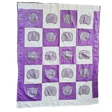 Vintage Quilt Winking Kitten Handmade Baby Toddler Embroidered Appliqu  Nursery