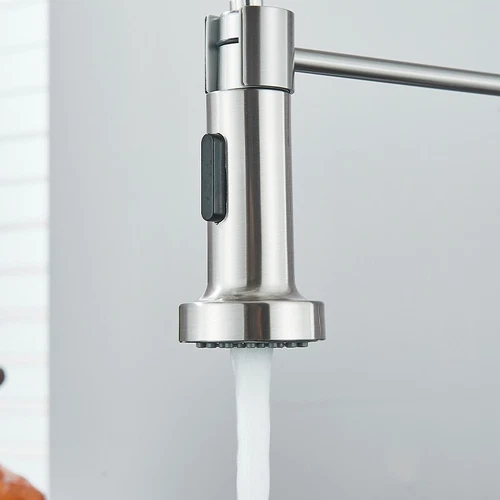 Modern Monobloc Pull Out Kitchen Mixer Tap Dual Spout Spray Single Lever 360° - Picture 3 of 7