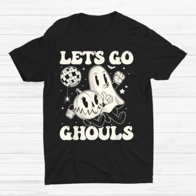 Lets Go Ghouls Cute Halloween Disco Ball Ghoul Halloween T-shirt Size S-5XL